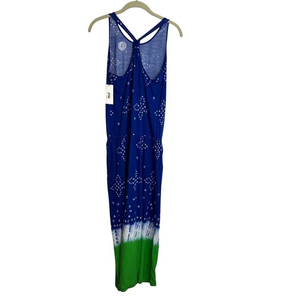 Ralph Lauren Girls Sleeveless Dress Size XL 16 Blue Green Racerback Maxi NEW - Picture 3 of 6
